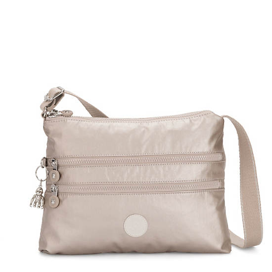 Torba Crossbody Kipling Alvar Metallic Srebrne | PL 2148IL